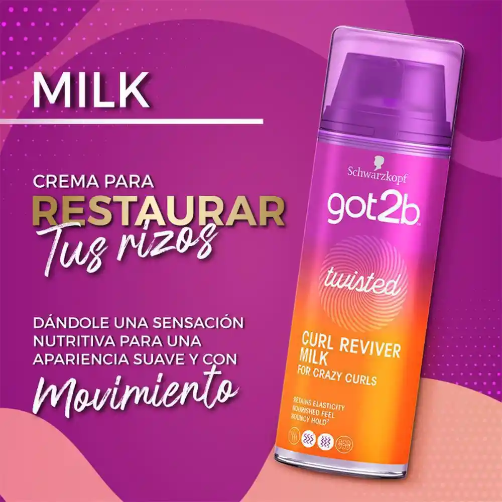 Got 2B Crema para Peinar Twisted Milk para Rizos