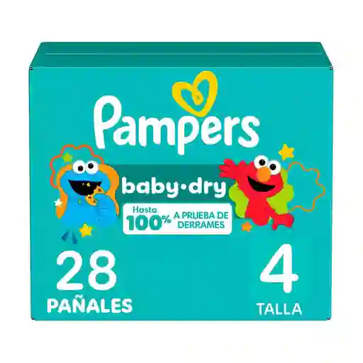 Pampers Pañal Desechable Baby Dry Etapa 4 28 Und