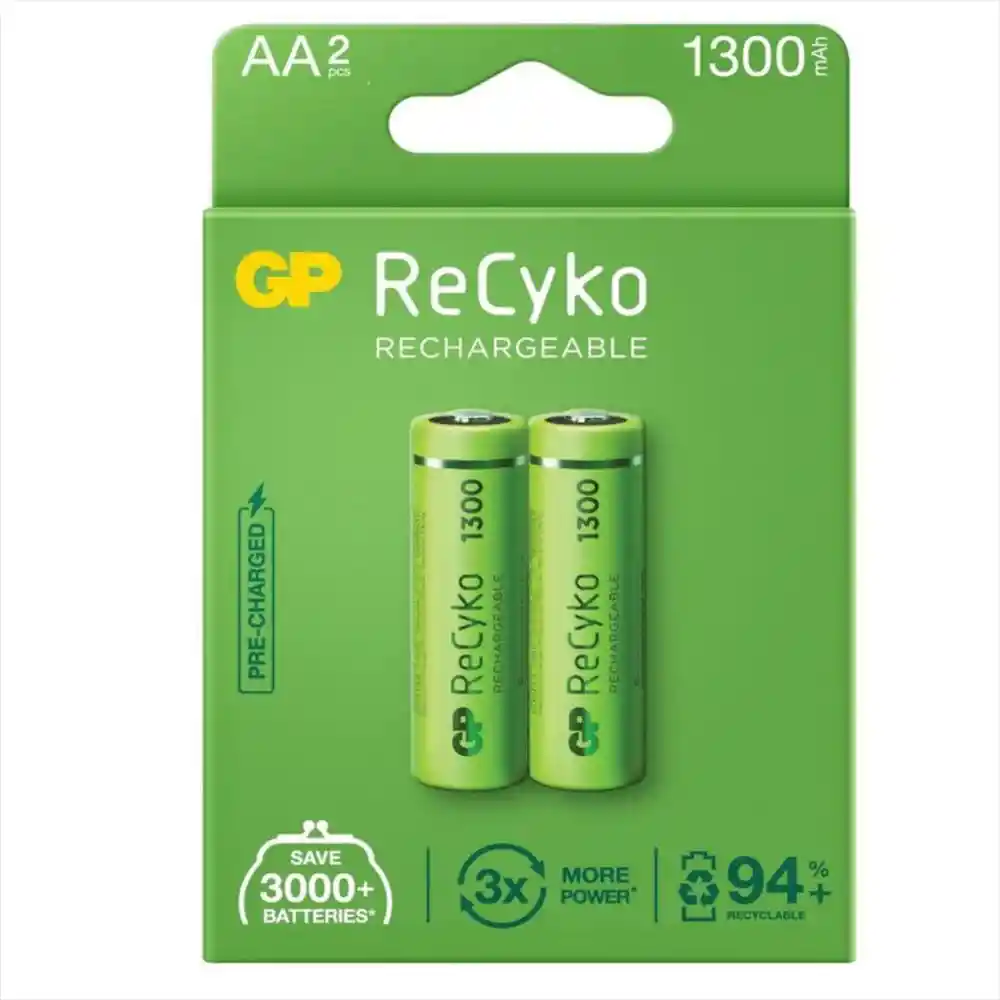 Pilas Aa Recargable 1300mah X2