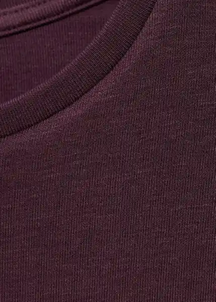 Camiseta Secondca Burdeos Talla S Mujer Mango