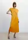 Vestido Matilda-A Mostaza Talla L Mujer Mango