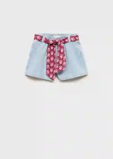 Short Gala Tejano Claro Talla 08 Niñas Mango