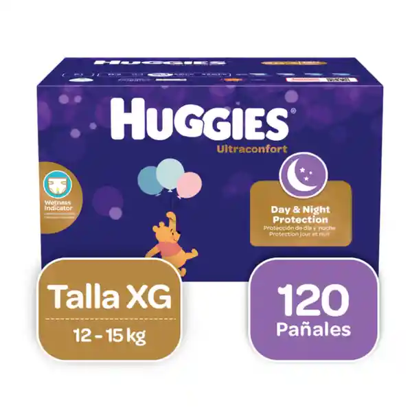 Pañal Huggies Ultraconfort Etapa 4/XG 120 Und