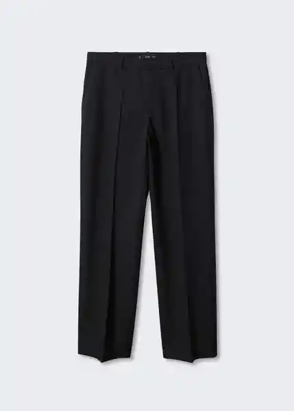 Pantalón Greta Negro Talla 36 Mujer Mango