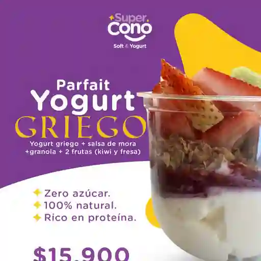 Parfait yogurt griego