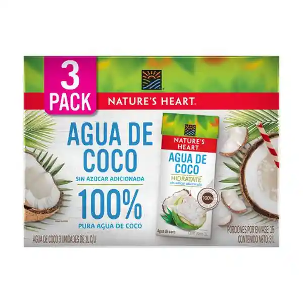 Natures Heart Pack Agua de Coco