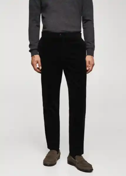 Pantalón Pompeia Negro Talla 38 Hombre Mango