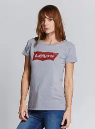 Levi's Camiseta Para Mujer Gris Claro Talla XS