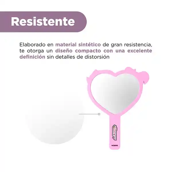 Espejo de Mano Forma de Corazón Las Chicas Superpoderosas Miniso