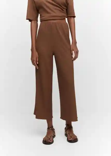 Pantalón Wild-H Marrón Talla L Mujer Mango