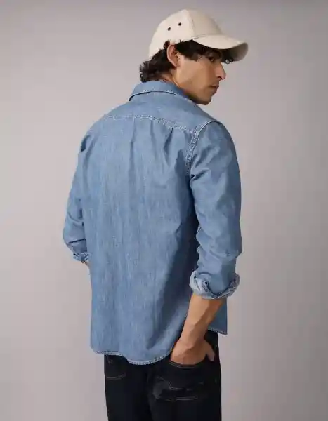 Camisa Hombre Azul Talla Medium 2954936 American Eagle