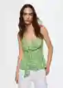 Top Emma Verde Talla M Mujer Mango