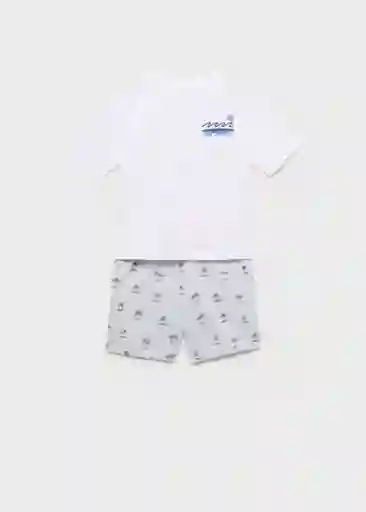 Pijama Pack Sunset Off White Talla 12 Niños Mango