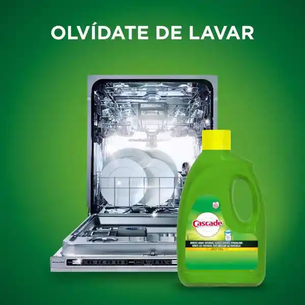 Cascade Gel Detergente Lavavajillas aroma Limón