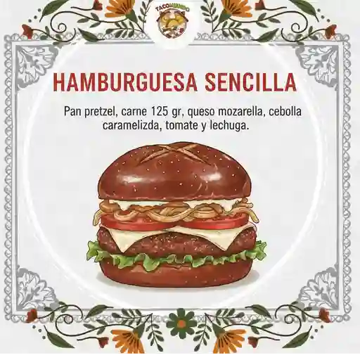 Hamburguesa sencilla + papas