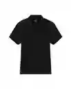 Camiseta Striped Trim Polo Hombre Negro Sombrio T S Chevignon
