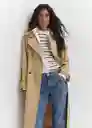 Abrigo Trench Copito Beige Talla XL Mujer Mango