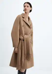 Abrigo Picarol Camel Talla XL Mujer Mango