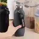 Botella Plástico de Silicona Portátil de Silver Grey Gris Miniso