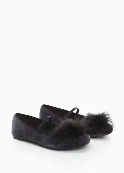 Zapatos Pompon Antracita Talla 31 Niñas Mango