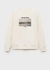 Buzo Sudadera City Beige Talla M Hombre Mango