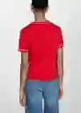 Camiseta Ritac Rojo Talla M Mujer Mango