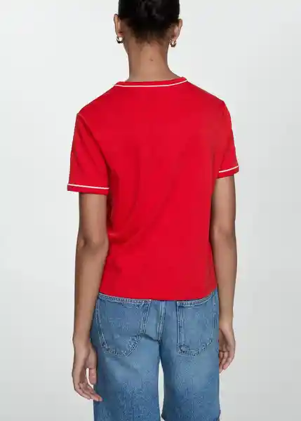 Camiseta Ritac Rojo Talla M Mujer Mango