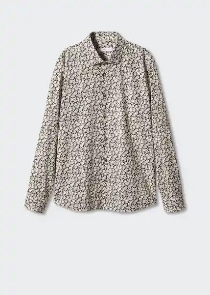 Camisa Vincent Multicolor Negro Talla L Hombre Mango