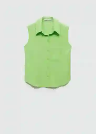 Camisa Lim Verde Talla S Mujer Mango