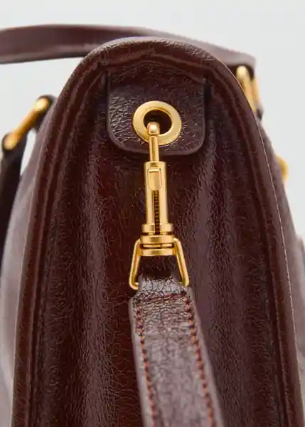 Bolso M Agnes Chocolate Talla 99 Mujer Mango