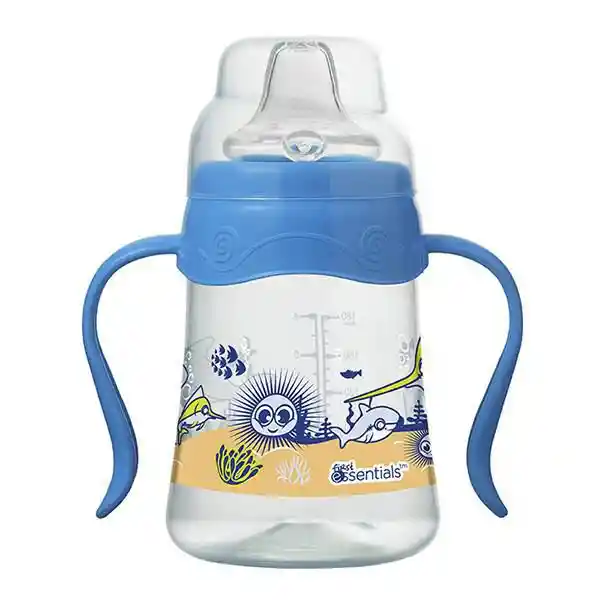 Gerber Vaso Asas y Chupo Silicona Azul