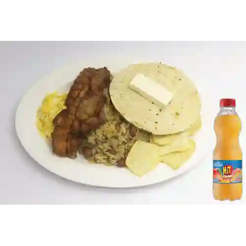 Combo Calentado con Chicharrón + Hit Mango 500 ml