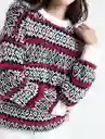  Saco Tejido Plaza Mujer Crudo Pretenido Talla M Naf-Naf 