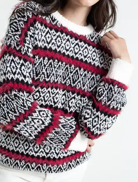  Saco Tejido Plaza Mujer Crudo Pretenido Talla M Naf-Naf 