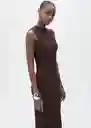 Vestido Norita Marrón Talla L Mujer Mango