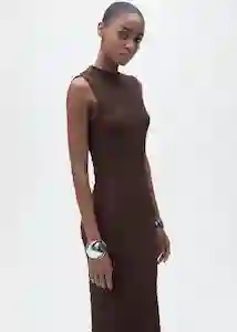 Vestido Norita Marrón Talla L Mujer Mango