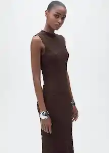Vestido Norita Marrón Talla L Mujer Mango