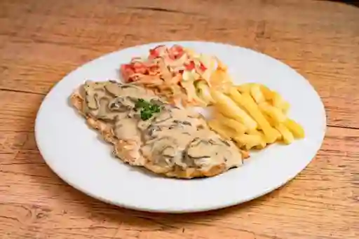 Pollo en Salsa de Champiñones
