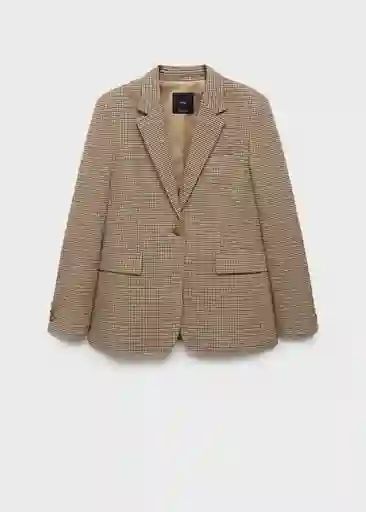 Saco Americana Charlota Marrón Talla M Mujer Mango