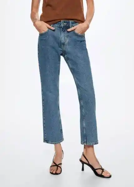 Jeans Kylie Tejano Medio Talla 40 Mujer Mango