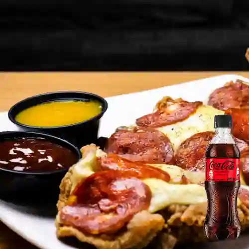 Combo Chickzza Pepperoni Kronch +Cocacola S/az 400ml