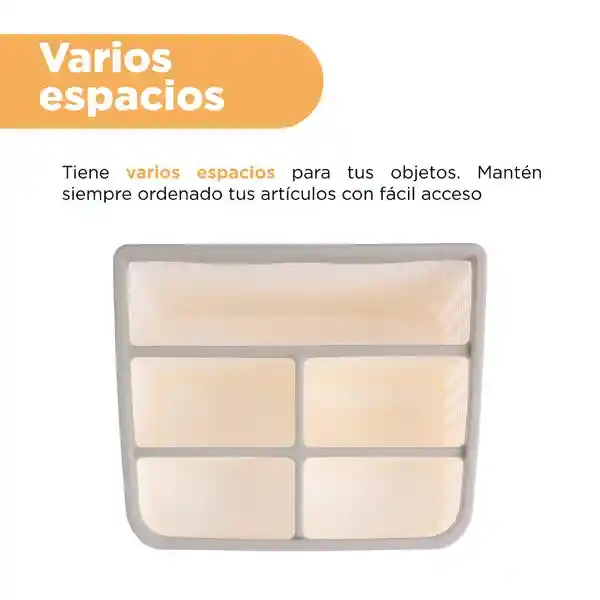 Organizador de Plástico de 5 Rejillas Blanco Miniso