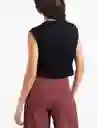 Blusa Tejido Vest Mujer Negro Puro Ultraoscuro Talla L Naf-Naf 