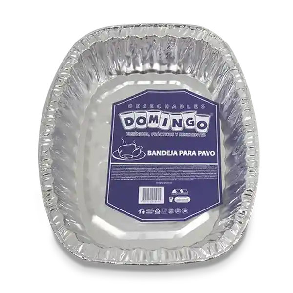 Domingo Bandeja de Aluminio Pavo