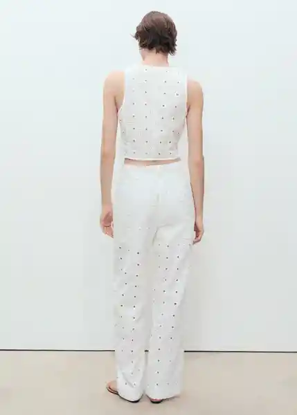 Chaleco Fado Blanco Talla M Mujer Mango