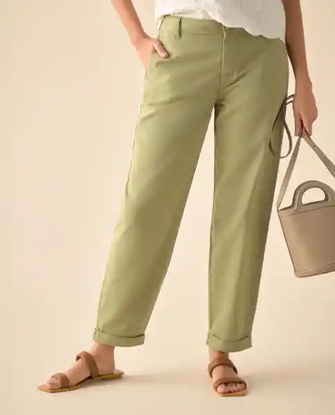 Pantalón Verde Musgo Medio Talla 10 131G001 Esprit