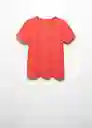 Camiseta Chalaca Rojo Talla M Mujer Mango