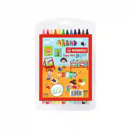 Stabilo Crayón Yippy Wax Estuche Colores 2824Pl