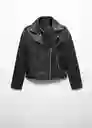 Chaqueta Cazadora Perfect Negro Talla M Mujer Mango