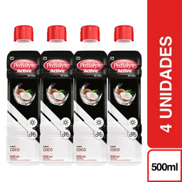 4 x Pedialyte Active Rehidratante Coco 